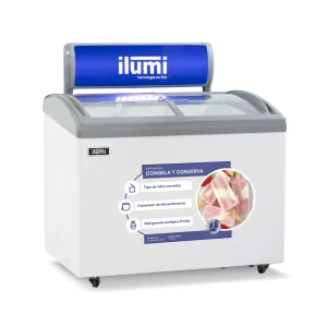 Congeladora con tapa de vidrio Ilumi TF-3600 de 360 Litros