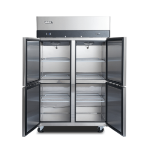 VENTUS, Freezer/Refrigerador Acerado con 4 puertas
