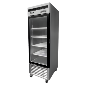 VENTUS, Refrigerador Acerado con 1 puerta de vidrio