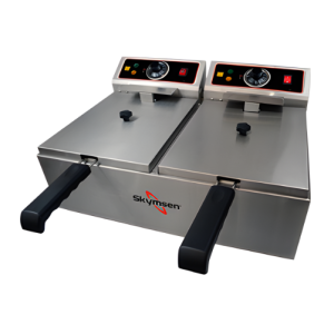 FED-20-N FREIDORA ELECTRICA, DOS CUBAS DE 5 LITROS, INOXIDABLE SKYMSEN