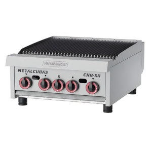 Char Broiler CHB 60 a gas, 4 quemadores, acero inoxidable, 60 cm, Metalcubas